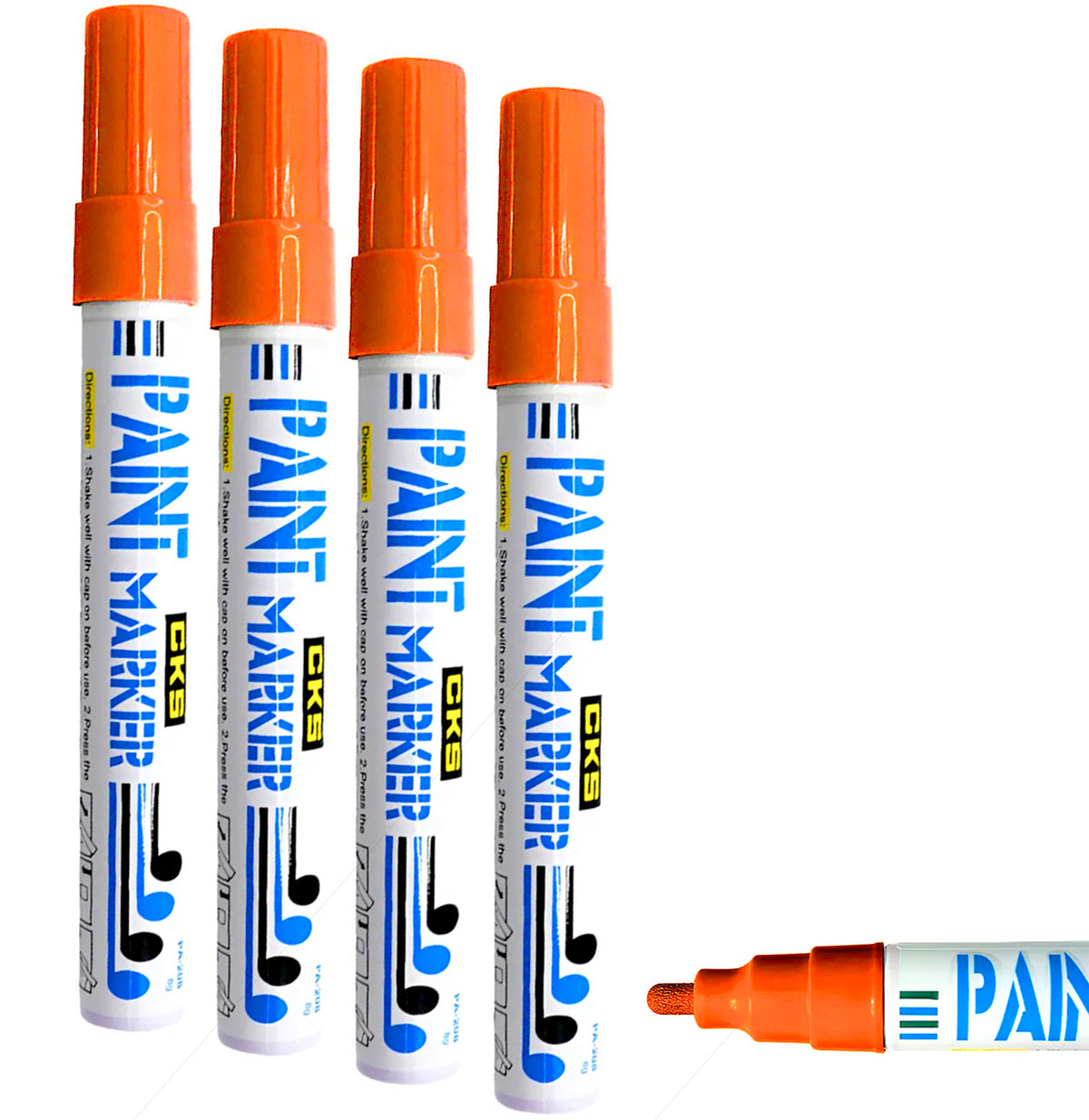 4 CKS Paint Marker Caneta PA-208 Cor Laranja