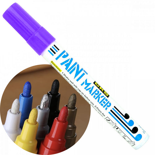 Kit 12 Unids Caneta Permanente CKS Paint Marker Cor Lilás